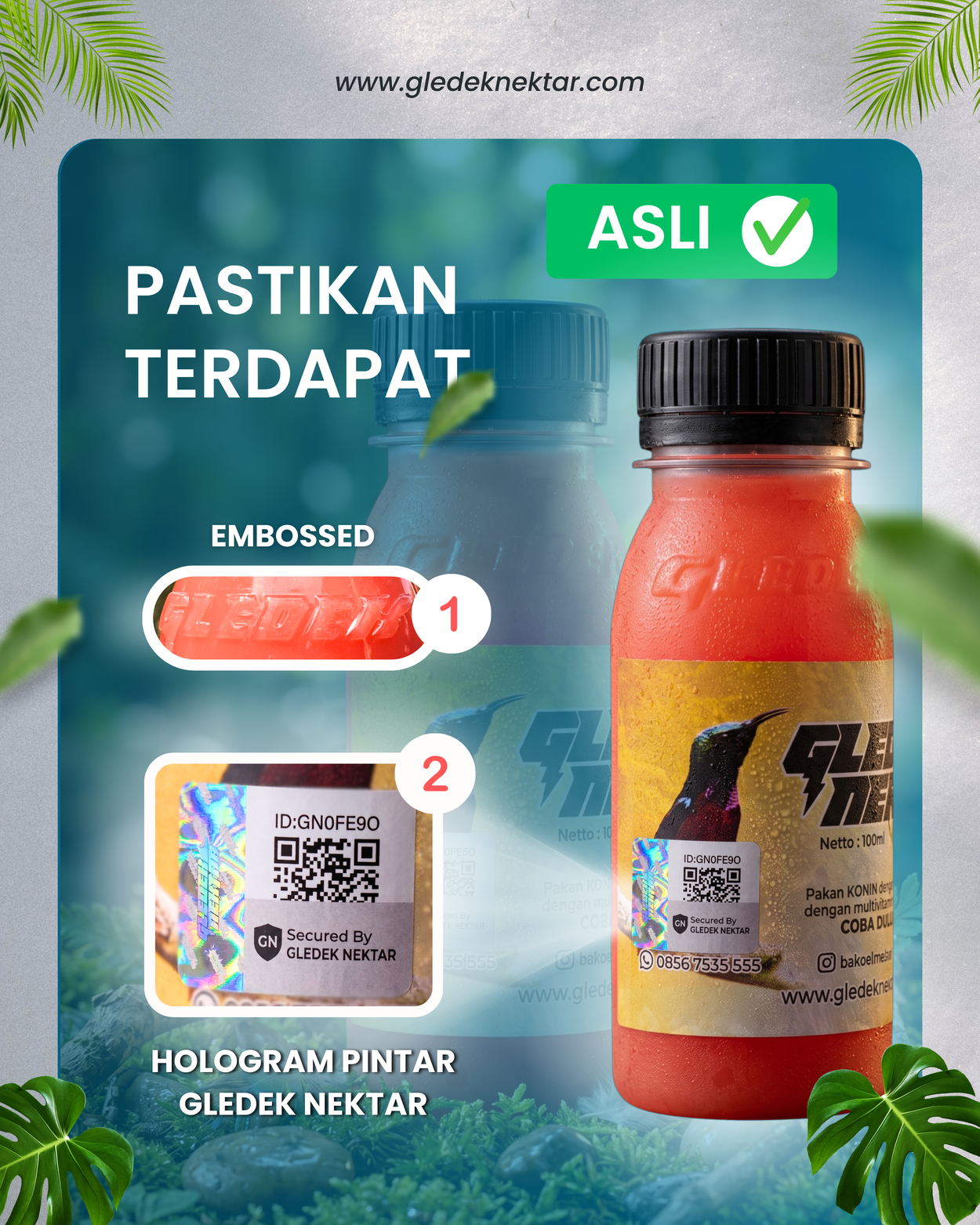 Cek Keaslian Produk Gledek Nektar
